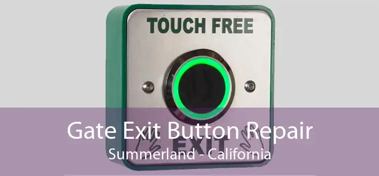 Gate Exit Button Repair Summerland - California