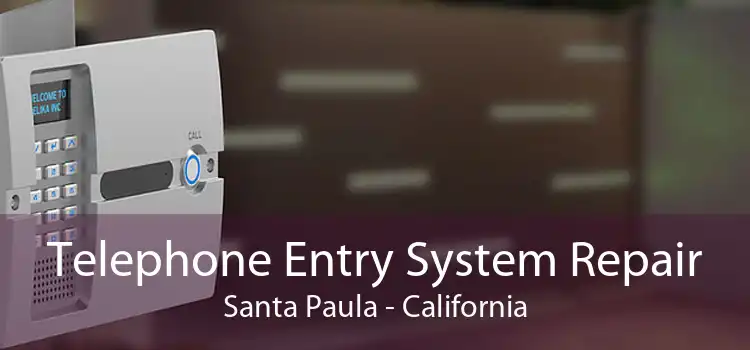 Telephone Entry System Repair Santa Paula - California